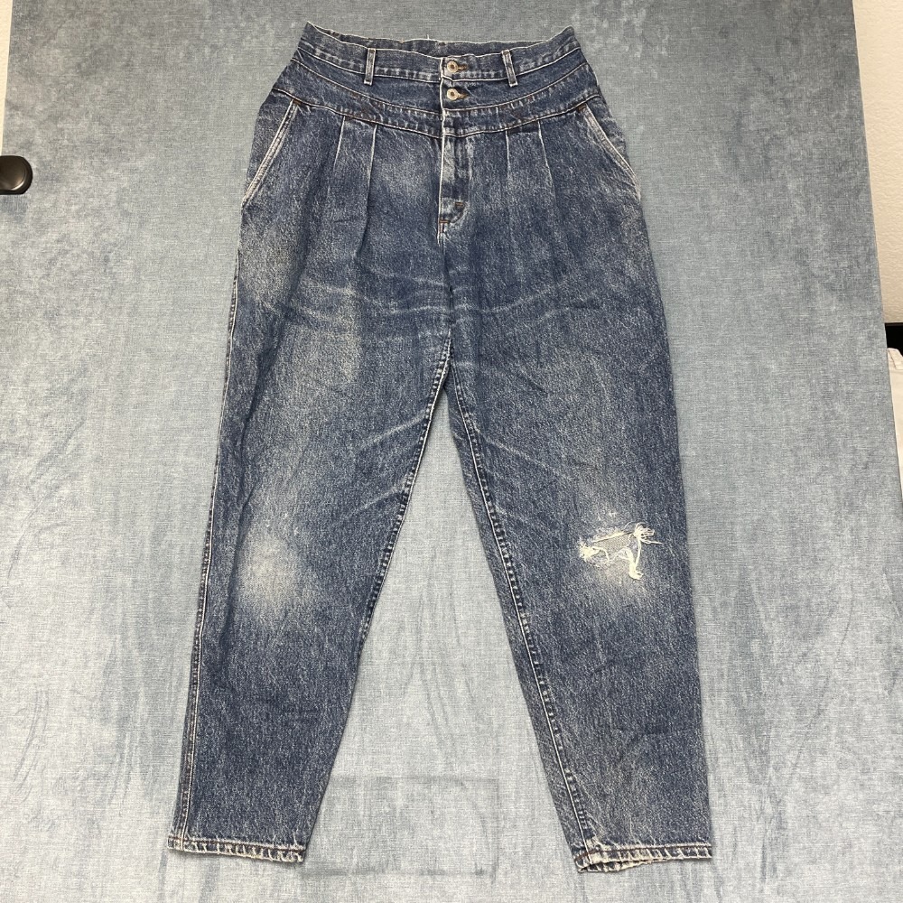 VTG Lee Jeans Women 32x31.5 Blue Denim Straight Leg Stretch